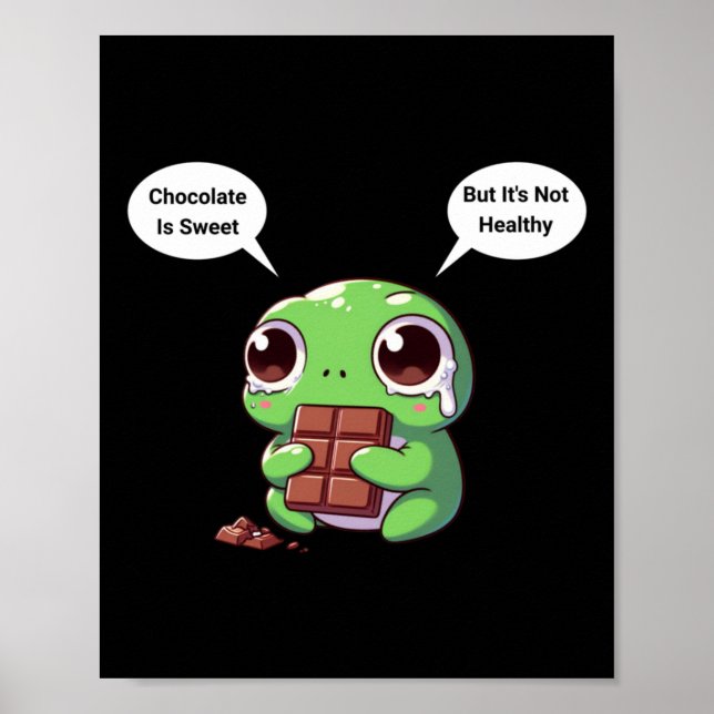 Kognitive Dissonanz-Frosch-Sticker Poster (Vorne)