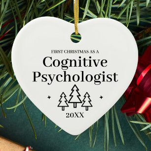 Kognitive Psychologin New Job Weihnachten Keramik Ornament