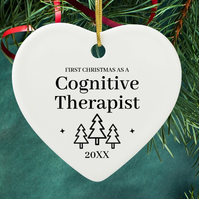 Kognitiver Therapeut - Weihnachten Keramik Ornament (Cognitive Therapist New Job Christmas Ceramic Ornament
)