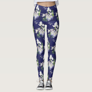 Kogyo Tsukioka Irises, japanische Blume Art Leggings