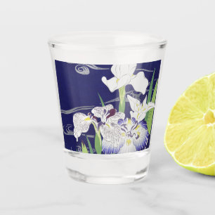 Kogyo Tsukioka Irises, japanische Blume Art Schnapsglas