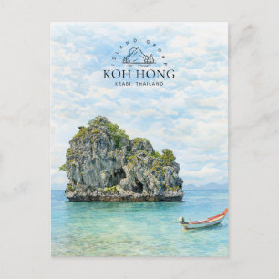 Koh Hong Inselgruppe Krabi Thailand Ozean Feiertagspostkarte