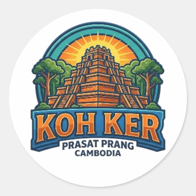 KOH KER TEMPEL RUNDER AUFKLEBER (Vorderseite)
