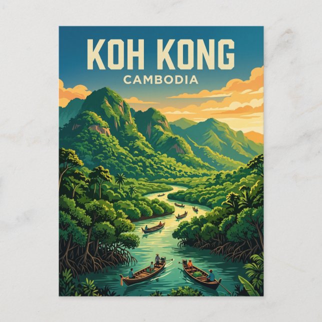 Koh Kong Kambodscha Postkarte (Vorderseite)