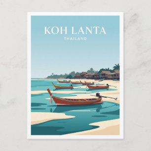Koh Lanta Altstadt Thailand Reise Geschenk Postkarte