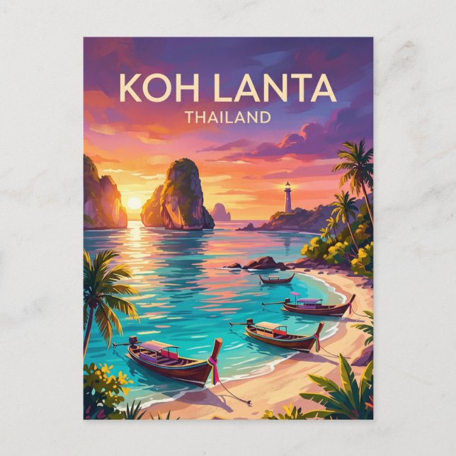 Koh Lanta Thailand Postkarte (Vorderseite)