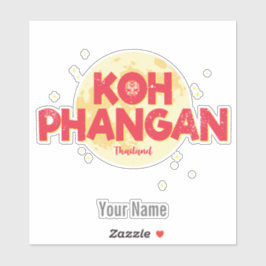 Koh Phangan auf der Vintagen Insel Thailand Aufkleber