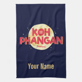 Koh Phangan auf der Vintagen Insel Thailand Geschirrtuch