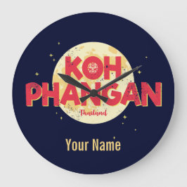 Koh Phangan auf der Vintagen Insel Thailand Große Wanduhr