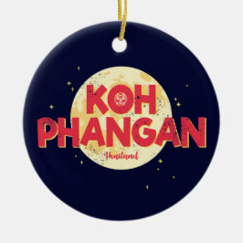 Koh Phangan auf der Vintagen Insel Thailand Keramik Ornament