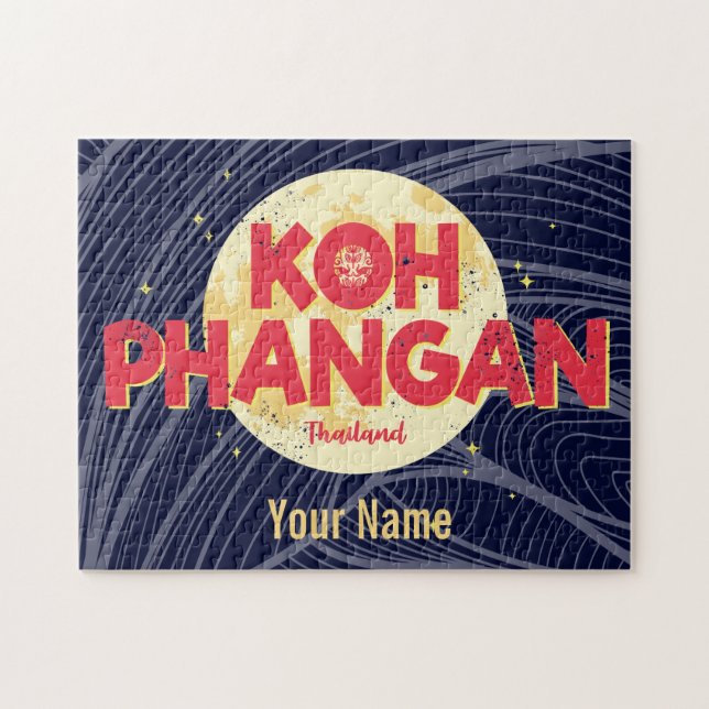 Koh Phangan auf der Vintagen Insel Thailand Puzzle (Horizontal)