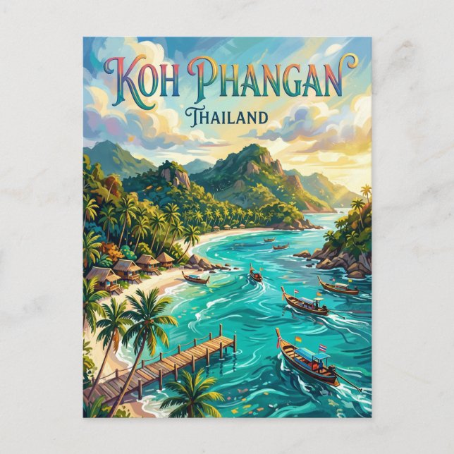 Koh Phangan Thailand Postkarte (Vorderseite)