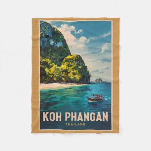 Koh Phangan Thailand Reise Kunst Vintage Fleecedecke