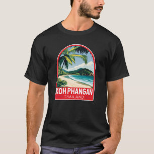 Koh Phangan Thailand Reisen Kunstemblem T-Shirt