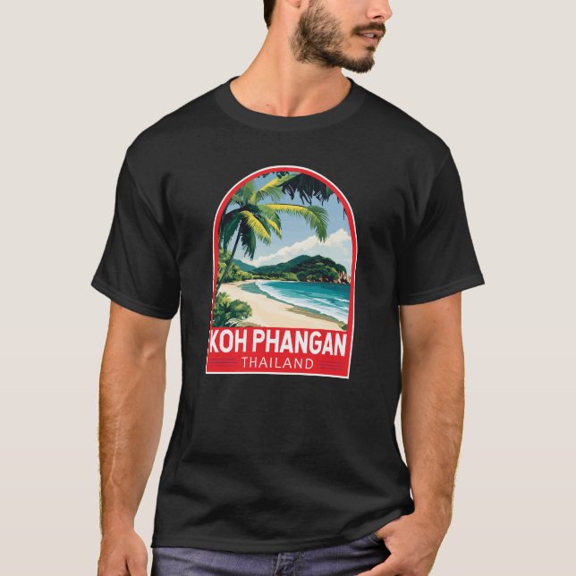 Koh Phangan Thailand Reisen Kunstemblem T-Shirt (Vorderseite)