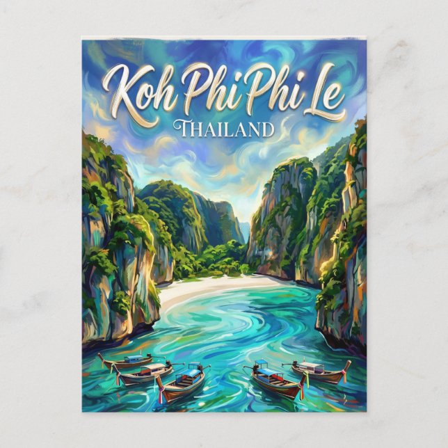 Koh Phi Phi Le Thailand Postkarte (Vorderseite)