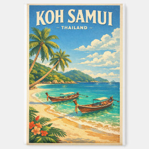 Koh Samui Insel, Thailand Retro Magnet