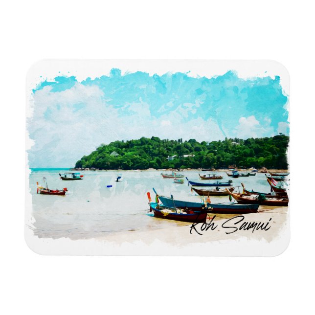Koh Samui Thailand Beach Paradies Magnet (Horizontal)
