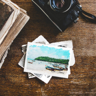 Koh Samui Thailand Beach Paradies Postkarte