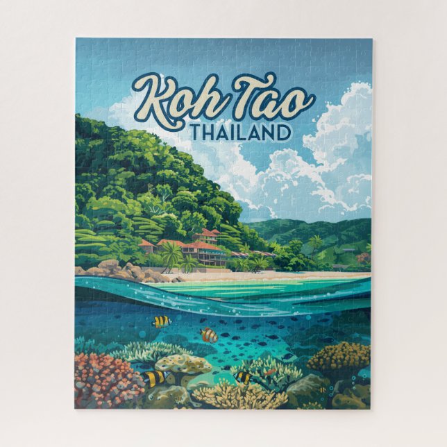 Koh Tao Thailand Asia Scuba Diving Beach Island Puzzle (Vertikal)