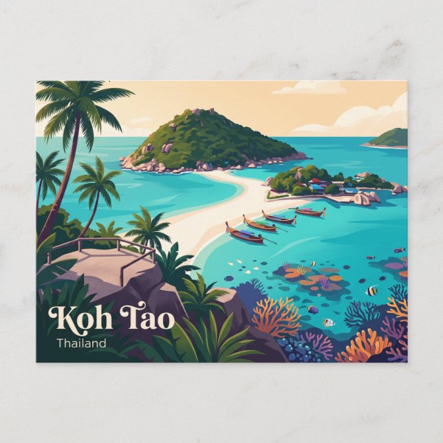 Koh Tao Thailand Postkarte (Vorderseite)
