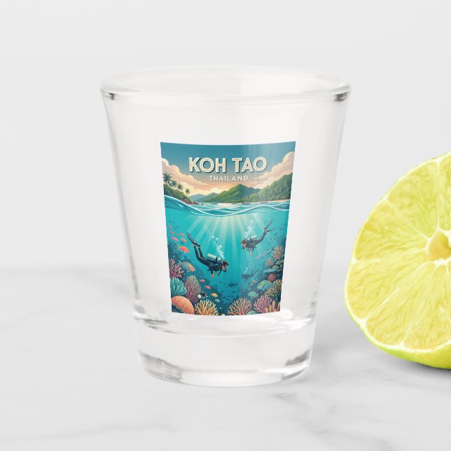 Koh Tao Thailand Schnapsglas (Vorderseite)