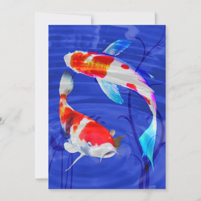 Kohaku Duo in Deep Blue Pond Einladung (Vorderseite)