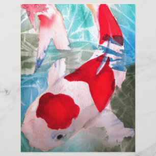 Kohaku Koi 2 Japanische Aquarell-Kunst