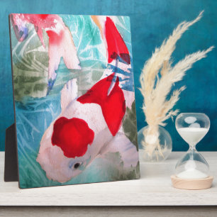 Kohaku Koi 2 Japanische Aquarell-Kunst Fotoplatte