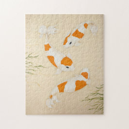 Kohaku Koi Carp Painting Puzzle