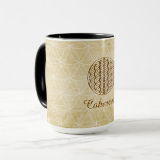 "Kohärenz" Flower of Life Becher Tasse