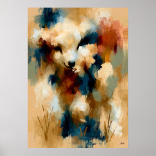 Kohitsuji Daisy Kuscheln Süßes Baby Lamm Kawaii Ku Poster