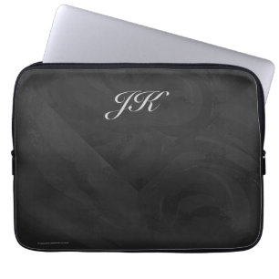 Kohl Black Monogram Personalisiert Laptopschutzhülle