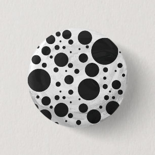 Kohl Black Polka Dot Pattern Button