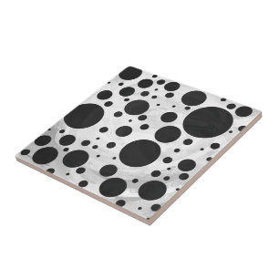 Kohl Black Polka Dot Pattern Fliese