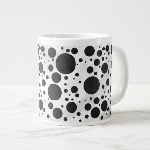 Kohl Black Polka Dot Pattern Jumbo-Tasse