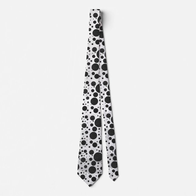 Kohl Black Polka Dot Pattern Krawatte (Vorderseite)