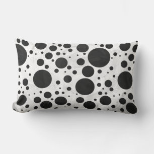 Kohl Black Polka Dot Pattern Lendenkissen
