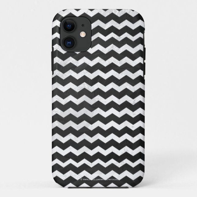 Kohl Black Zickzack Pattern Case-Mate iPhone Hülle (Rückseite)