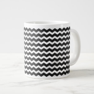 Kohl Black Zickzack Pattern Jumbo-Tasse