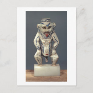 Kohl Pot, der den ägyptischen Haushaltsgott Bes da Postkarte