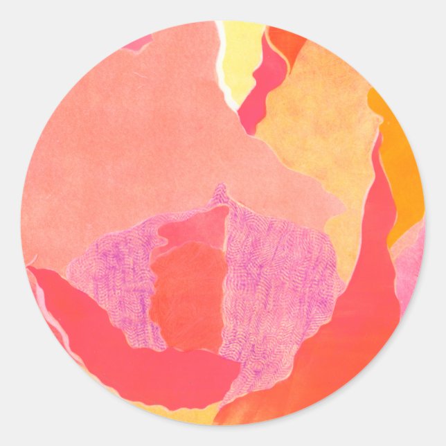 Kohl Rose IV Runder Aufkleber (Vorderseite)