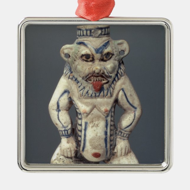 Kohl-Topf, den ägyptischen Haushaltsgott Bes Ornament Aus Metall (Vorne)