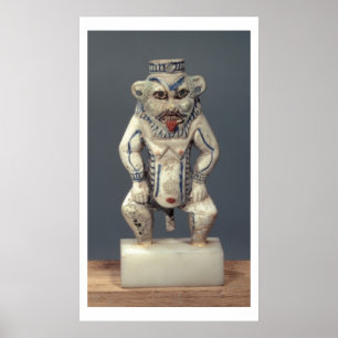 Kohl-Topf, den ägyptischen Haushaltsgott Bes Poster