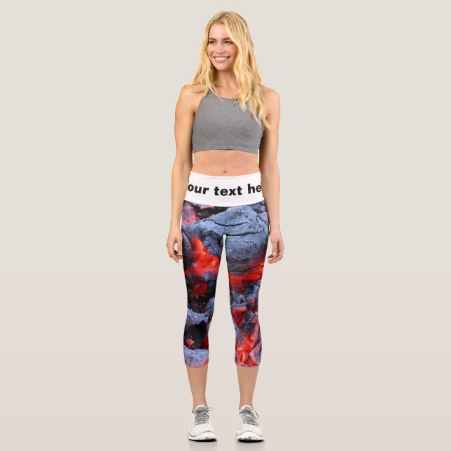 Kohle Capri Leggings (Vorderseite)