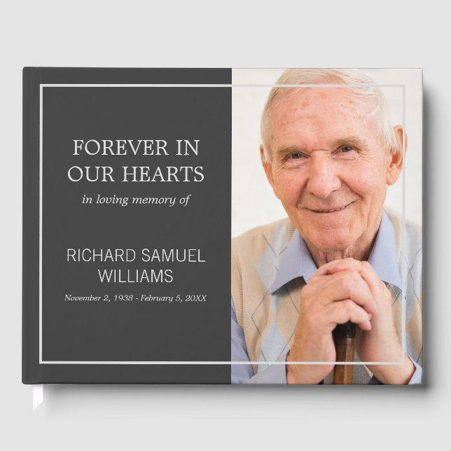 Kohle, die im liebenden Speicher Minimalistisch is Gästebuch (Vorderseite)