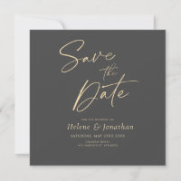 Kohle Moderne Save the Date Einladung