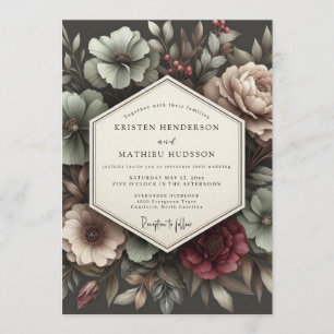 Kohle Moody Gotische Hochzeit Einladung