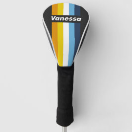 Kohle-Nachtfall-Pin-Gestreift mit Namen Golf Headcover