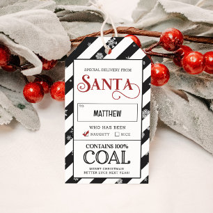 Kohle Sonderlieferung Schönheitsliste Santa Geschenkanhänger